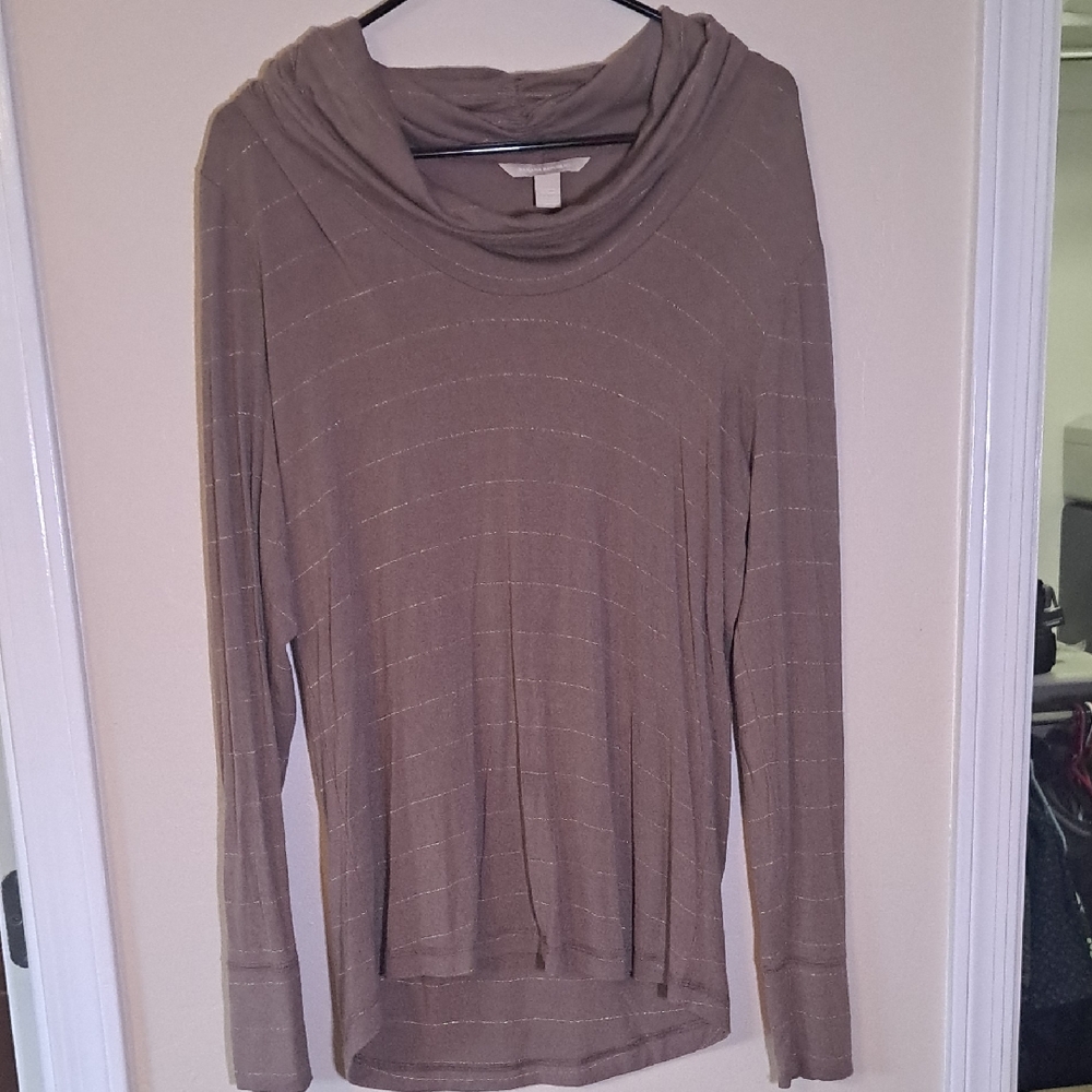 Banana Republic Taupe Cowl Neck Sweater